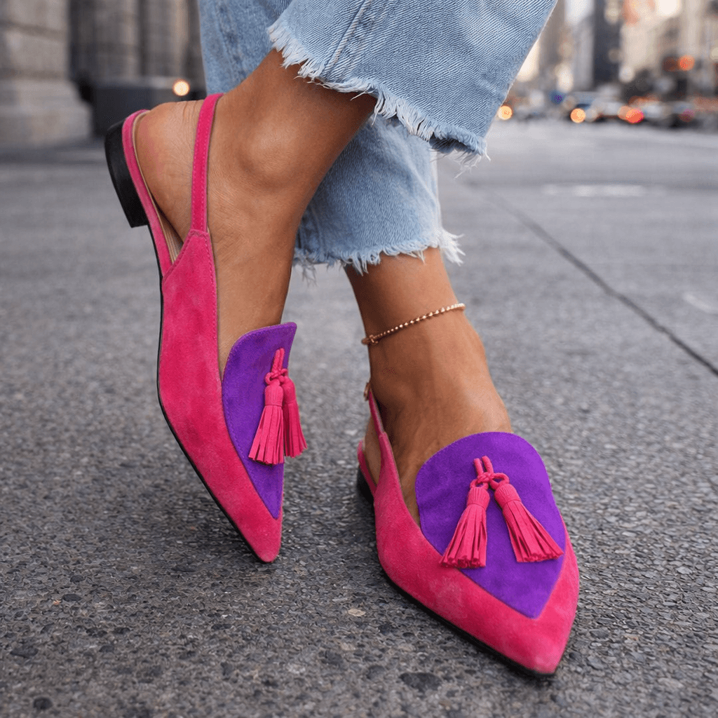 Lorena Sandalias con Tiras y Borlas