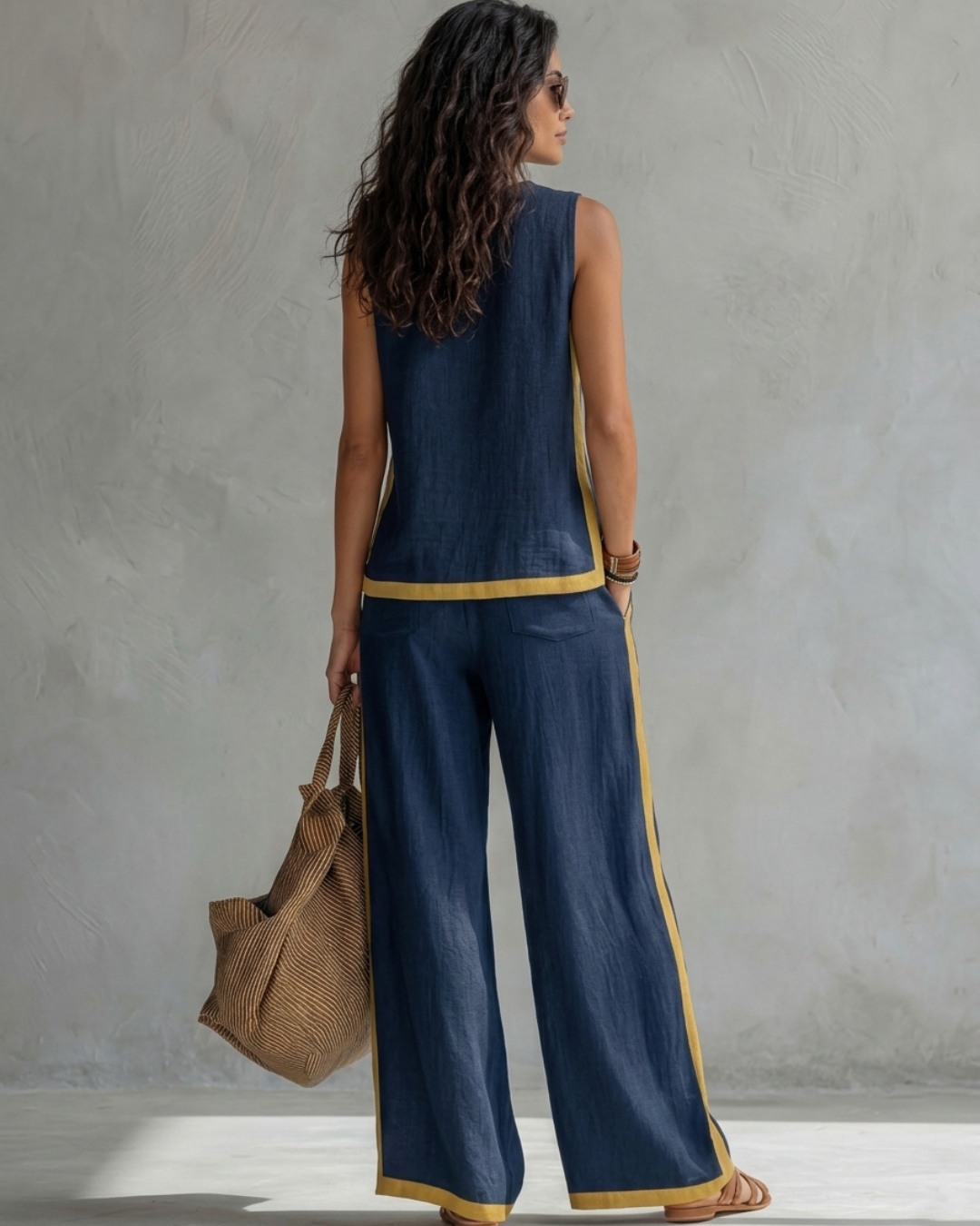 Leila | Conjunto Elegante de Algodón y Lino