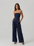 Ainara | Jumpsuit sin tirantes de pierna ancha
