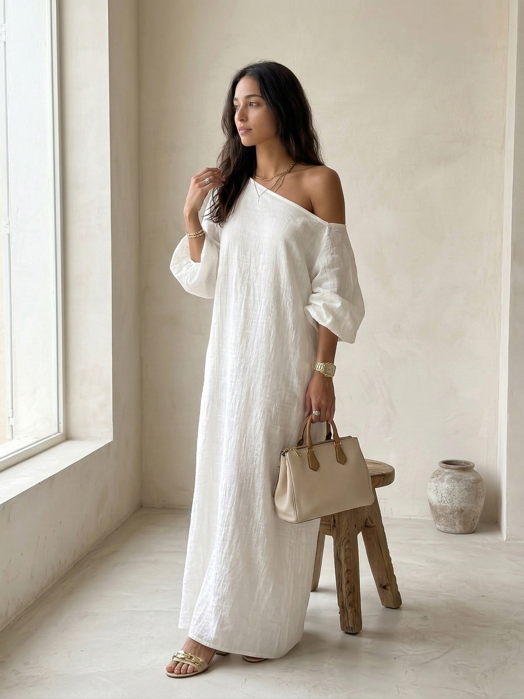 Candela | Vestido largo de lino