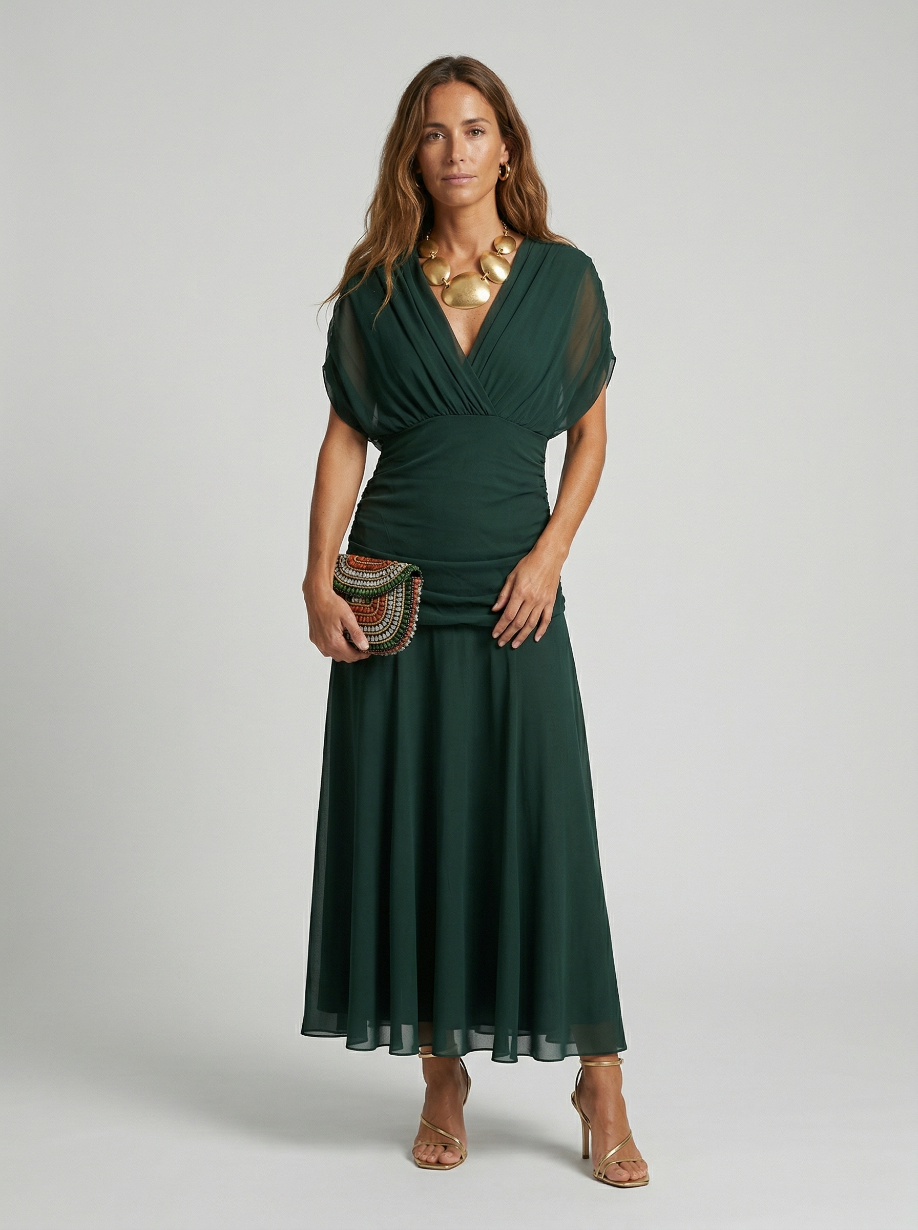 Nora | Vestido largo con cuello en v