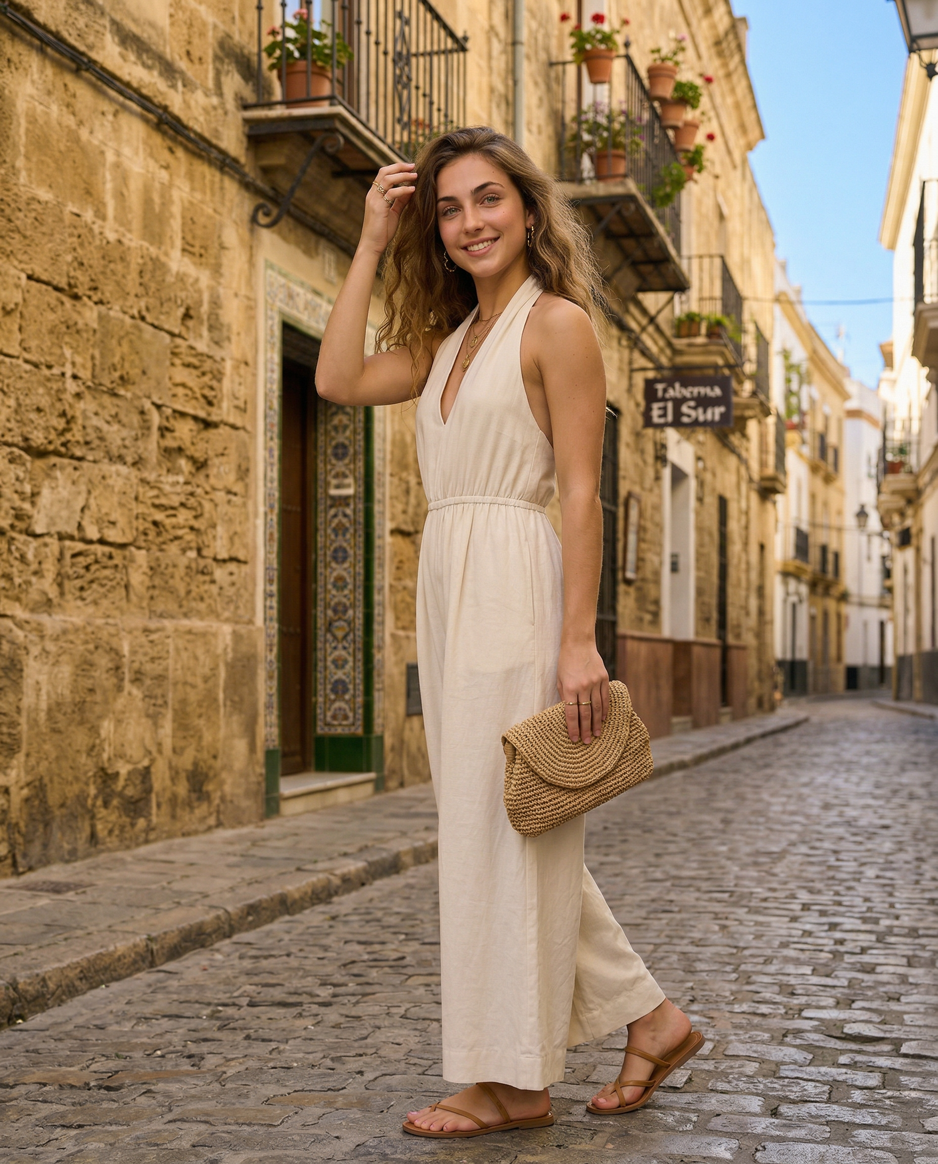 Ariadna | Jumpsuit Halter Elegante Fluido