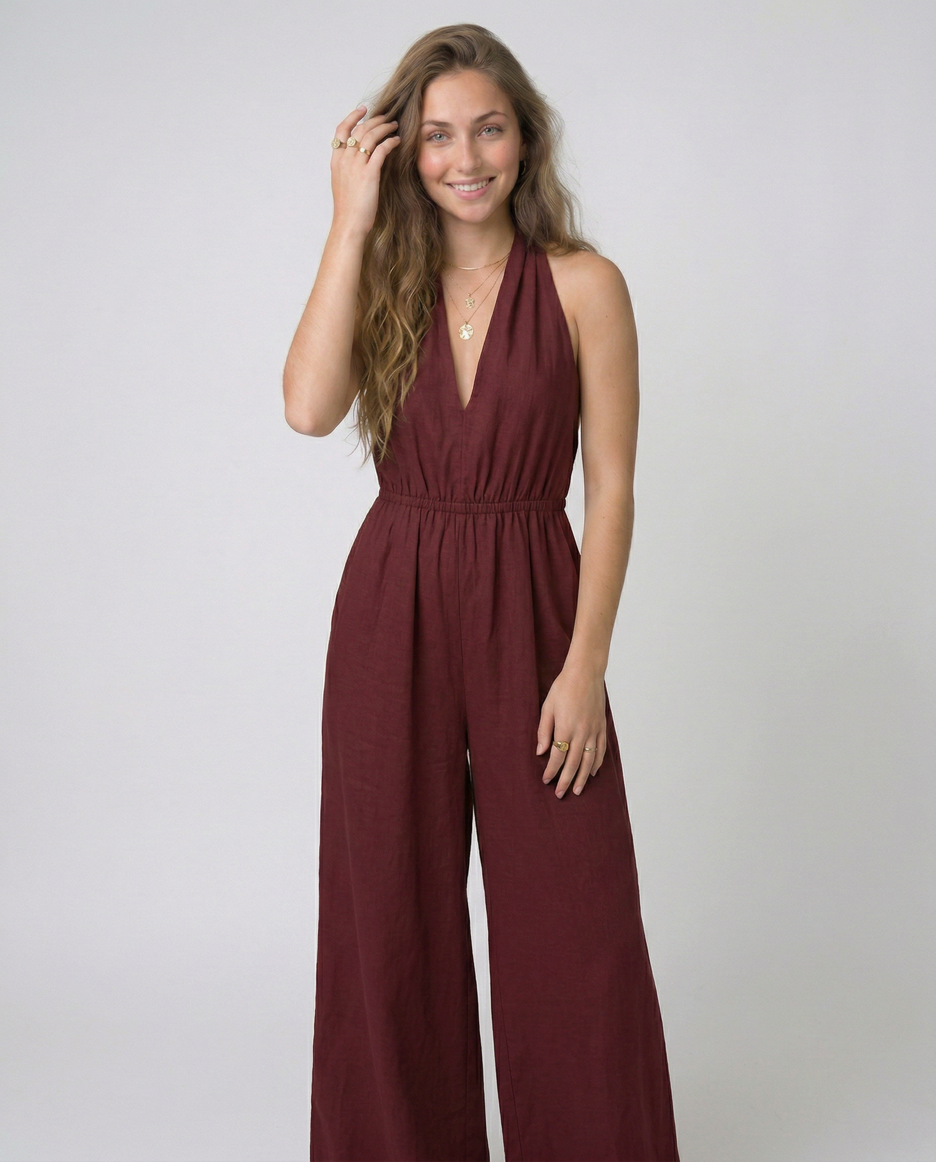 Ariadna | Jumpsuit Halter Elegante Fluido