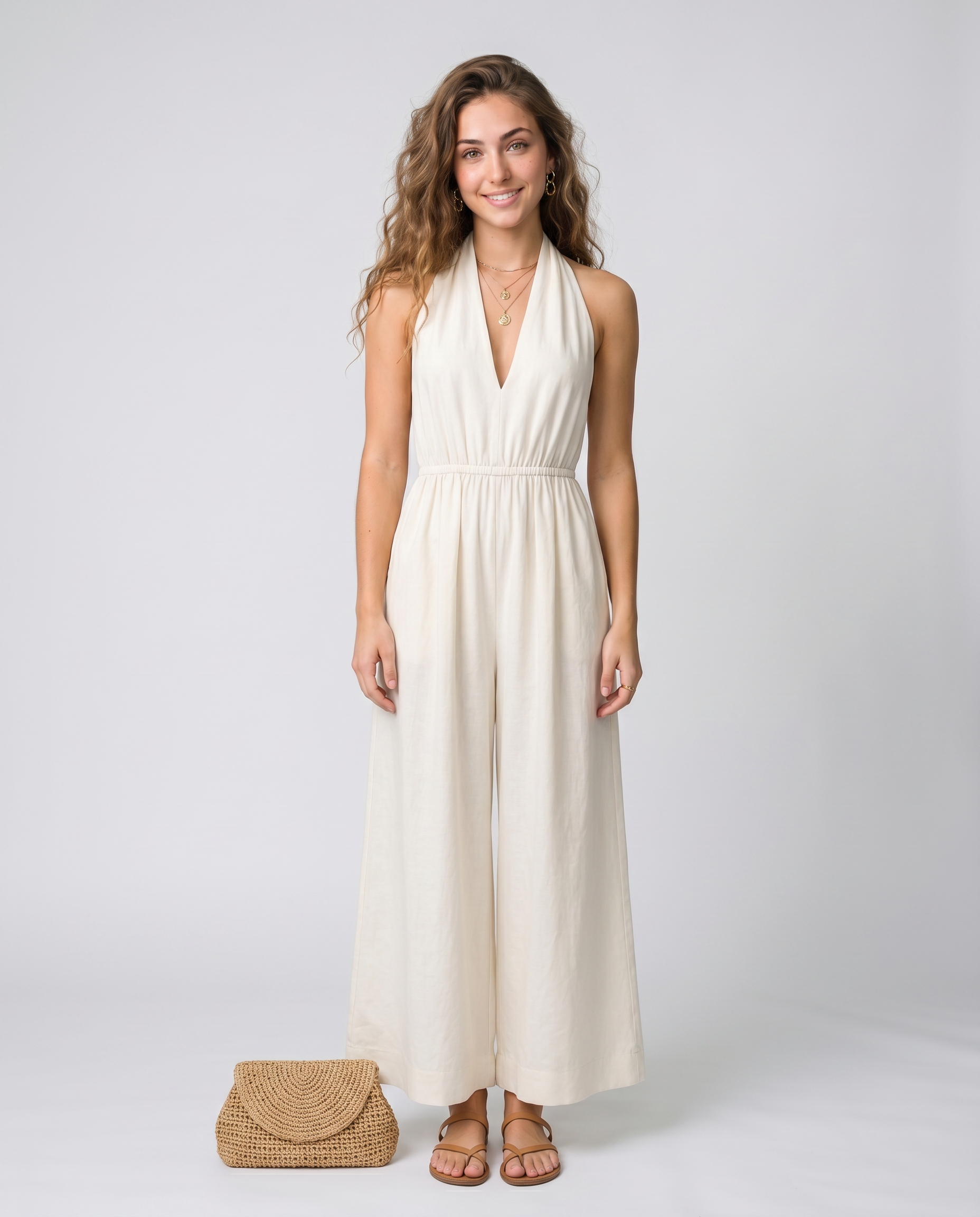 Ariadna | Jumpsuit Halter Elegante Fluido
