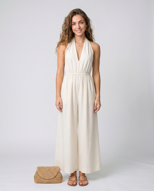 Ariadna | Jumpsuit Halter Elegante Fluido