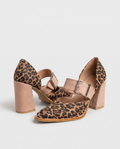 Lupe | Tacones de bloque con estampado de leopardo audaz