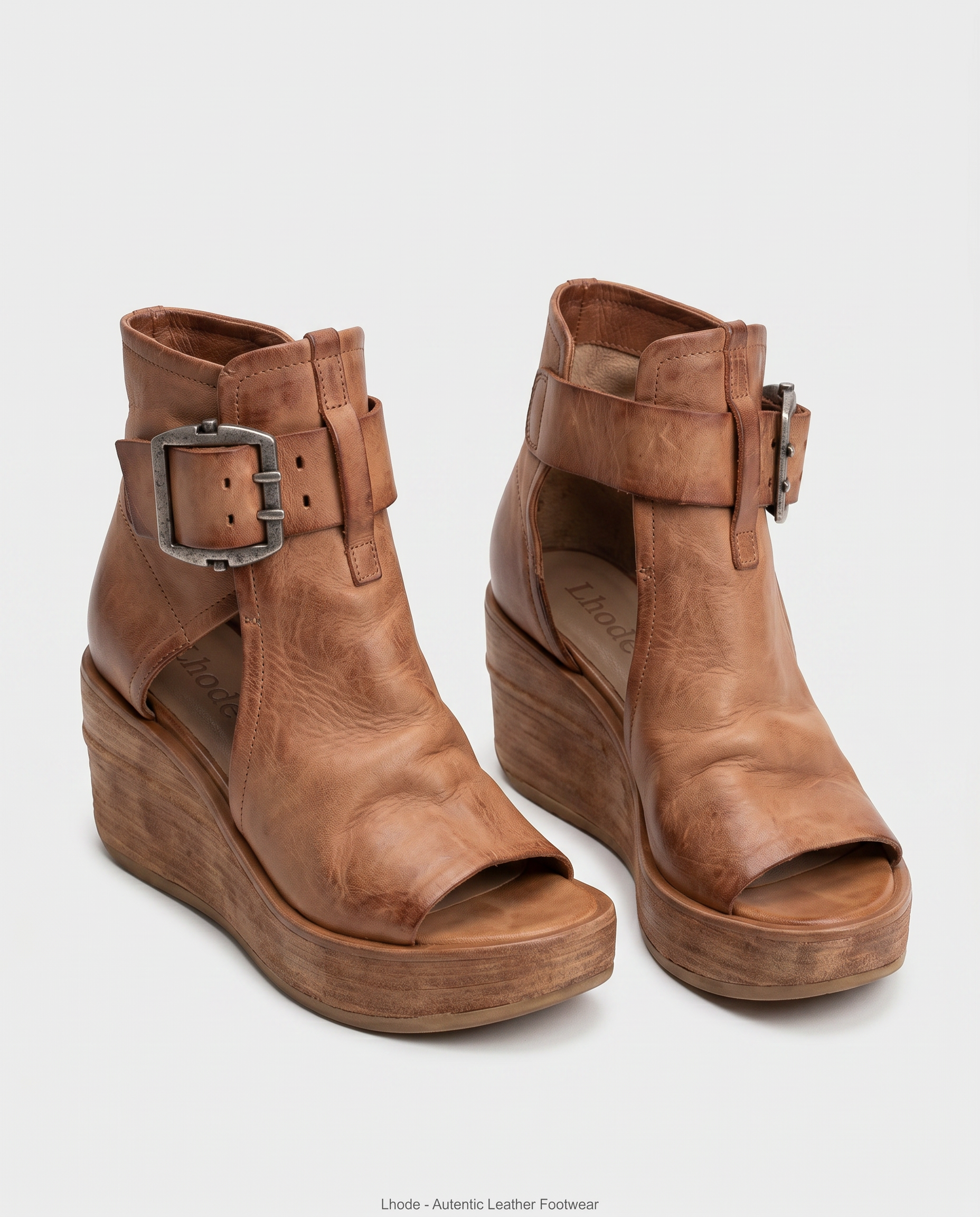 Orélisse - Botines abiertos con cuña de estilo moderno
