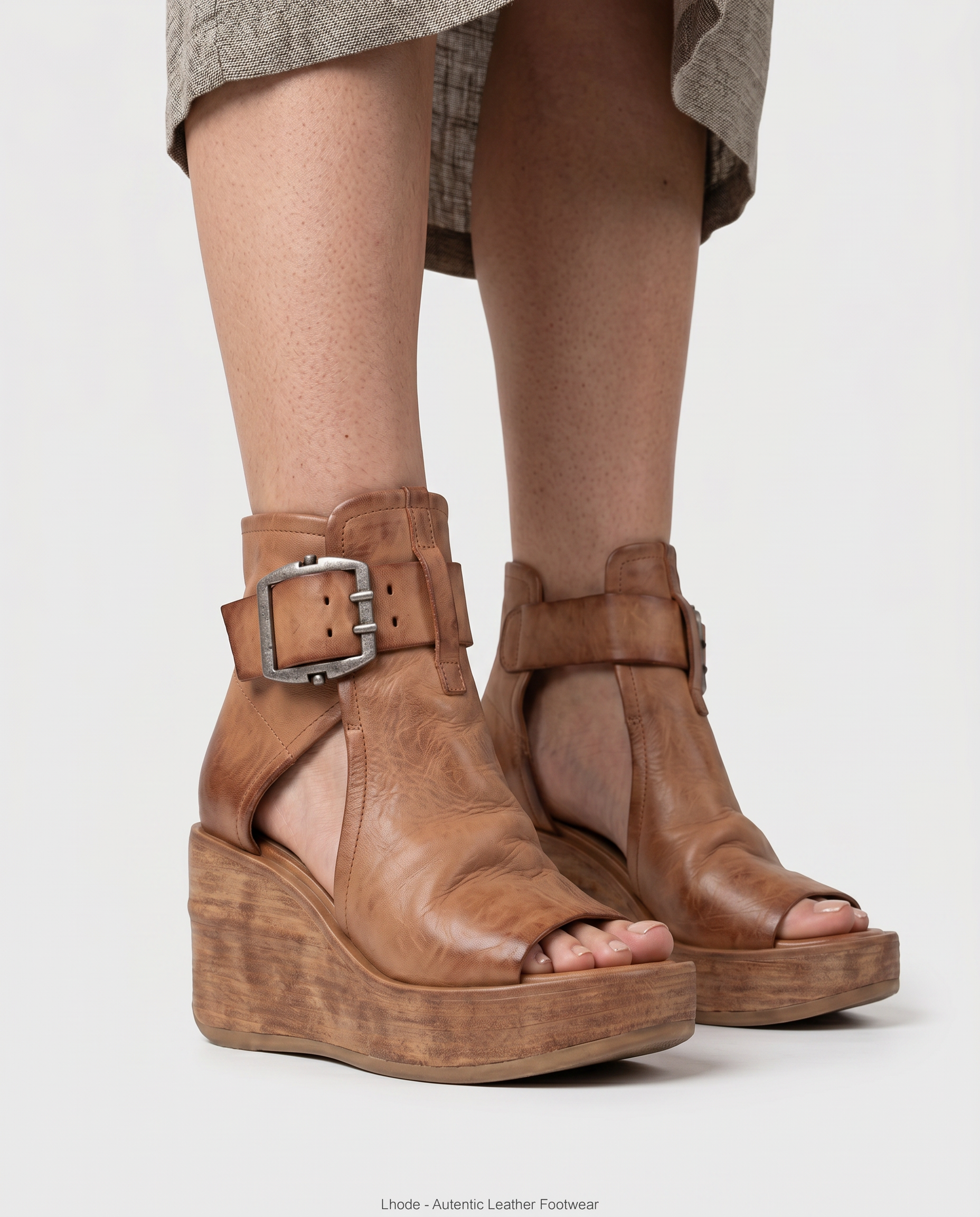 Orélisse - Botines abiertos con cuña de estilo moderno