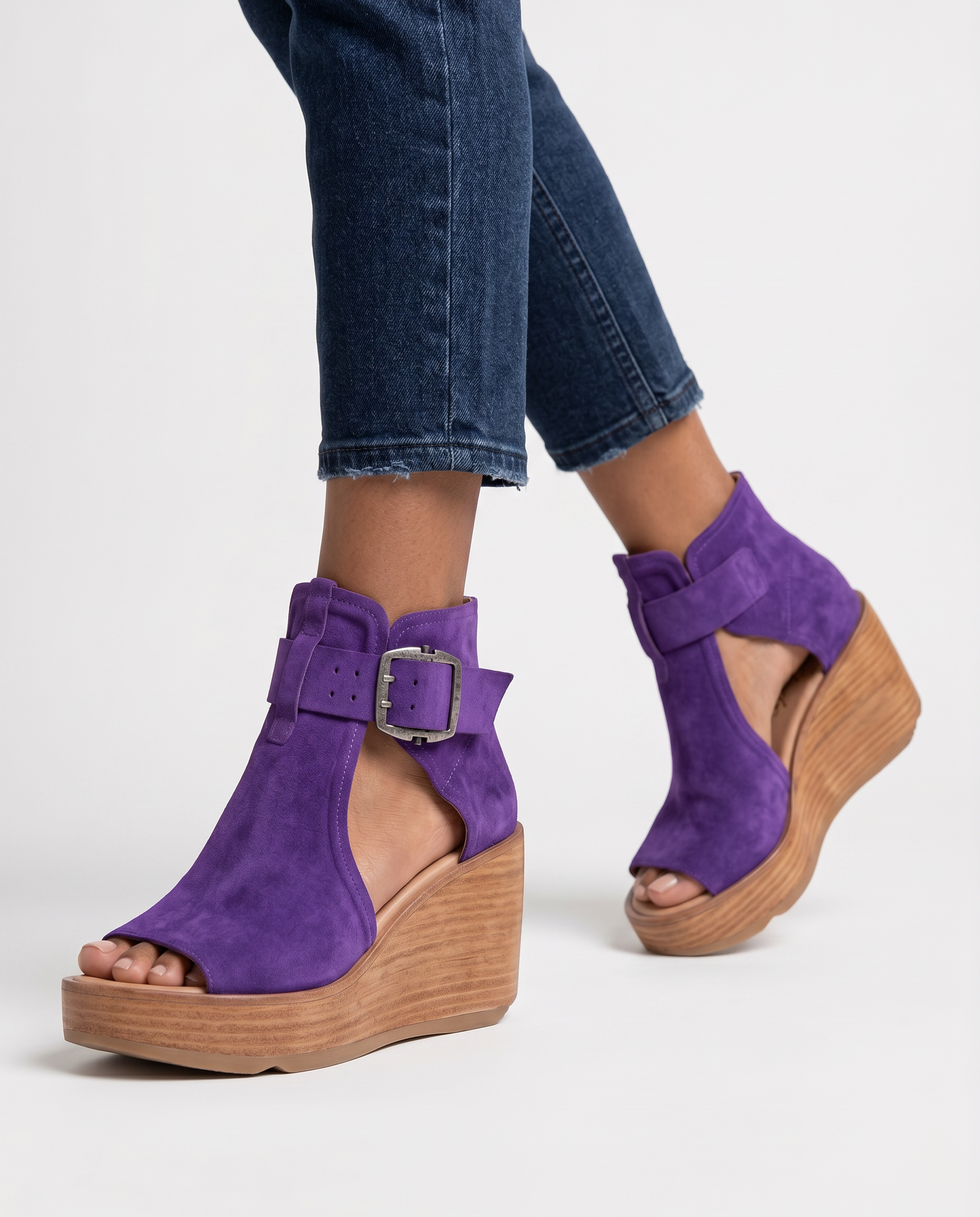 Orélisse - Botines abiertos con cuña de estilo moderno