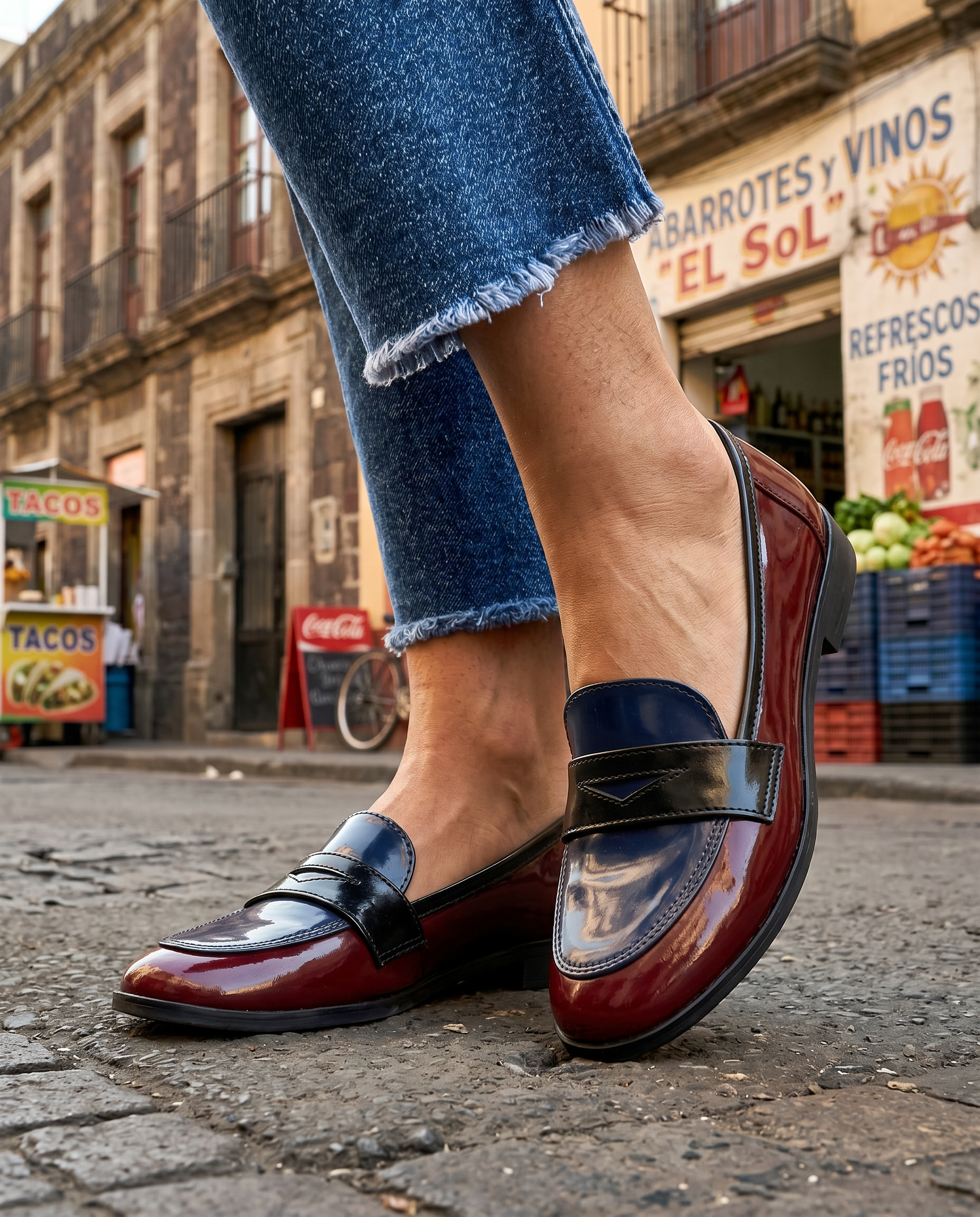 Claudia | Mocasines de Contraste